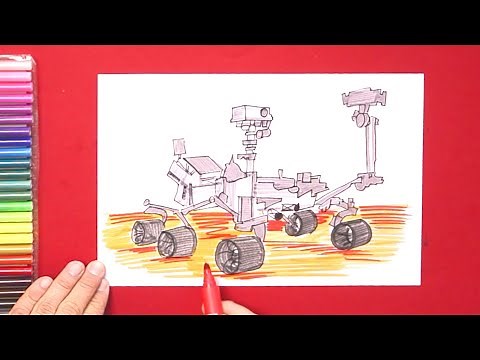 How to draw NASA Mars Curiosity Rover