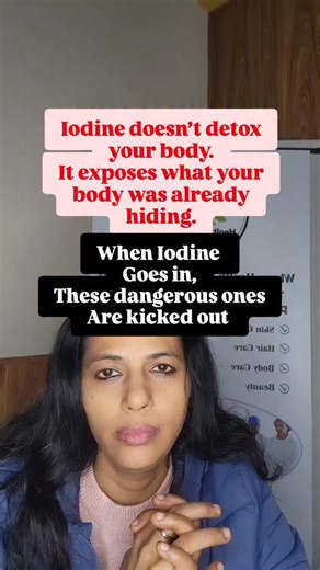 Iodine didn’t give you side effects. It exposed what was already inside you. Iodine belongs to a chemical family called halogens. So do bromine, fluorine and chlorine. They all compete for the same receptor sites in the body— especially the thyroid, brain, breasts, ovaries and salivary glands. When iodine intake is low, toxic halogens quietly occupy these receptors. When iodine is reintroduced, it displaces them. That displacement is often felt as: • headache • acne • brain fog • fatigue • metal