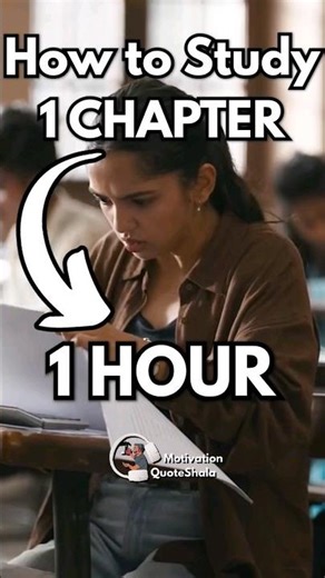 How to Study 1 Chapter in 1 Hour? 🔥 Best Study Tips and Tricks #studytips #studymotivation