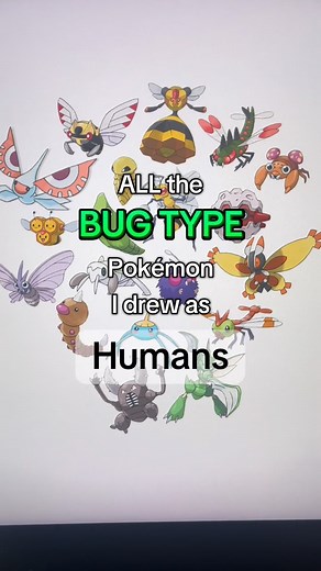 1.1K views · 2.3K reactions | Bug type Pokémon As Humans(gen1-4) part2 #pokemon #characterdesign | Tamtamdi | Facebook