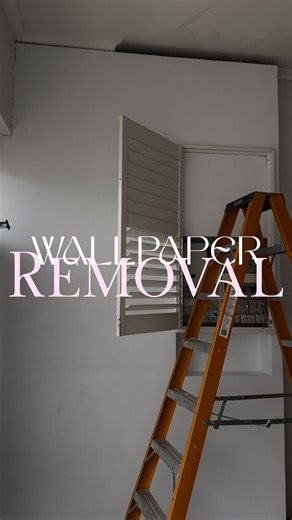 Wallpaper be goneeee! This was a MAMMOTH job! But so happy with how it’s looking 😍 #studiorenos #wallpaper #pilatesstudio #renovations #bunnings #painting | Kalea Fitness