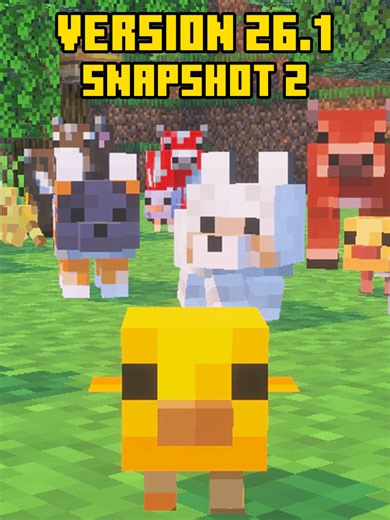 Neue Babytiere und Namensschilder in Minecraft 26.1 Snapshot