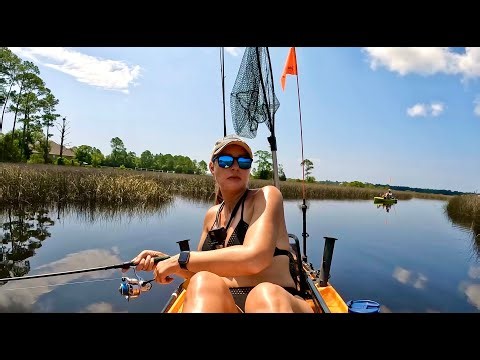 GIRL goes KAYAK FISHING and CATCHES THIS!