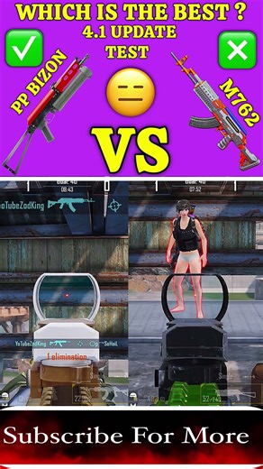 M-762 vs PP-BIZON 😑 | Gun Damage Test in4.1 UPDATE ✅ | #gaming #zodking #bgmi #pubg
