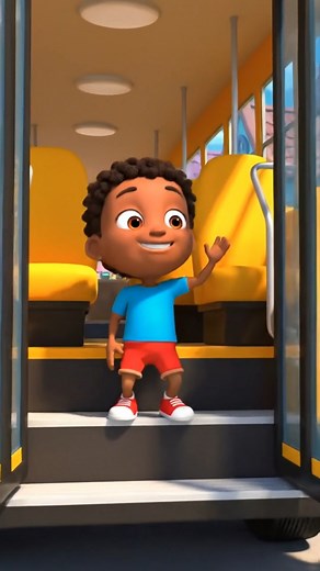 Bus Cartoon Kids Song | Wheels Go Round #buscartoonkids #wheelsonbus #kidsrhyme #nurseryrhyme #kidssong #funvideos | Bus Cartoon
