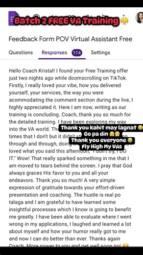 Training Feedback 💯💯💯