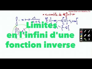 Terminale S Limites en l'infini d'une fonction inverse