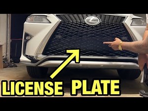HOW TO PUT FRONT LICENSE PLATE ON 2016-2019 LEXUS RX350 F SPORT #howto #lexus