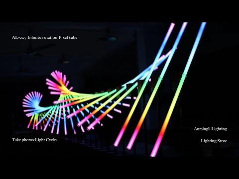 LED Infinite Rotating Tube Interactive Flux Kinetic Art Pixel Mapping Bar Light | Flux Art