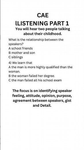 C1 Advanced (CAE) Listening 2024 part 1 exercise with answers 2024 #c1advanced #cae #learnenglish