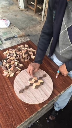 DWDesign on Instagram: "Exploring the intricate beauty of 3D wooden block patterns has been a fascinating journey. The way light plays on these dimensional designs creates a captivating visual depth. I'm particularly drawn to the precise geometric arrangements that offer a sense of order and sophistication. It's inspiring to see how simple wood can be transformed into such complex and artistic forms. These patterns truly add a unique textural element to any space, reminiscent of artisanal crafts