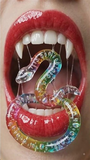 👄🐍 Dragon Fangs vs Giant Snake Candy ASMR 🍬 | Satisfying Crunch