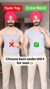 390K views · 4.2K reactions | The most easiest and useful under shirt hack. Crew neck vs tank top? . #undershirt #shirt #sweat #style #hack #tanktop #crewneck #fashionhacks #stylehacks | Santwinder Singh Waraich | Facebook