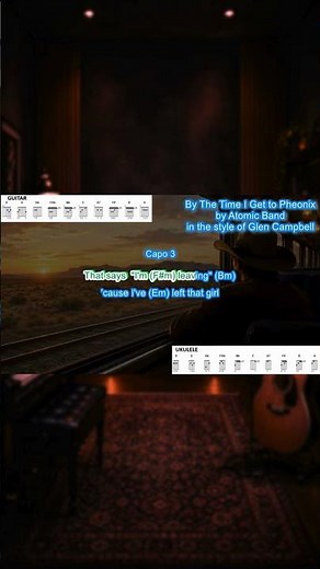 By The Time I Get to Pheonix WITH VOCALS play along with scrolling guitar chords and lyrics