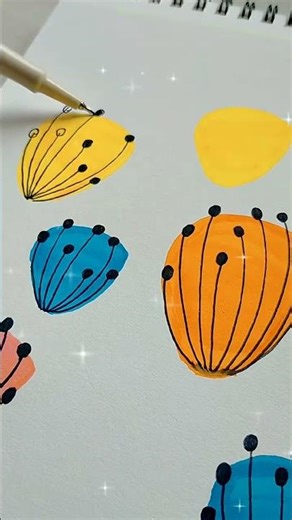 🌸tulip flower painting #art #drawing #easydrawing #shortvideo #viral