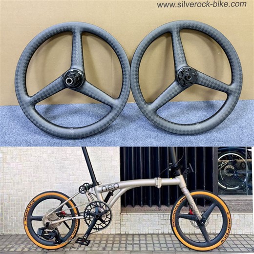 SILVEROCK Carbon Trispoke Wheels 16in Plus 349 Disc Brake Thru Axle 74mm 142mm Tubeless Ready for JAVA NEO Trifold Folding Bike Bicycle Wheelset | Lazada PH