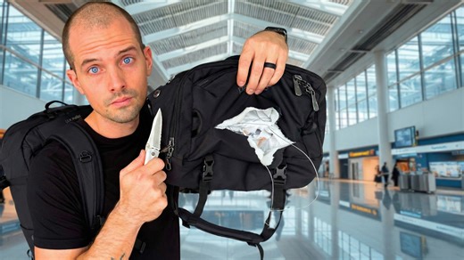 What happens when you try to slash an anti-theft travel bag