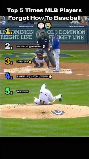 Top 5 Times MLB Players Forgot How To Play Baseball ⚾️😭