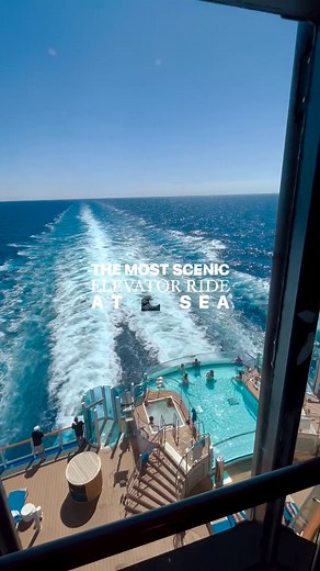 🛳️ Located at the very back of Sun Princess you’ll find two panoramic elevators that have the best views at sea… wake views 🌊😍 📸 cruiseshipparadise (IG) | Princess Cruises