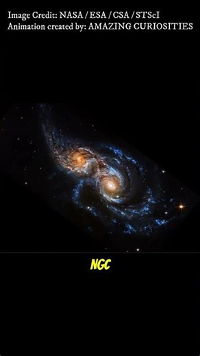 🌌 Slow-Motion Galaxy Collision! NGC 2207 & IC 2163 🔥 | Animated Space Wonders