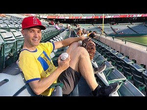 Catching my 11,000th baseball at Angel Stadium!
