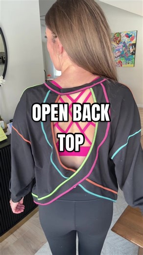 Stylish Open Back Top with Neon Stitching Review
