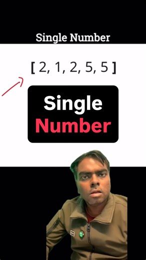 Rakesh Kumar | Single Number in O(n) Time & O(1) Space (LeetCode 136) Given an array where every element appears twice except one, find the single number... | Instagram
