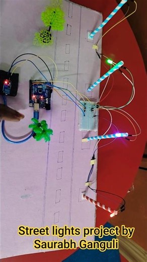 Smart street light system project using Arduino uno by Saurabh Ganguli #smartlight #arduinoprojects