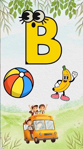 B Letter Words for Kids | 3 Easy Words Starting with B 🔤 #phonic #alphabet #shortfeed #viral #song