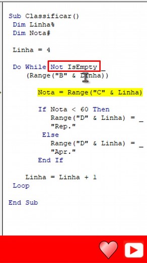 Excel VBA Função Not Is Empty. Você conhece?