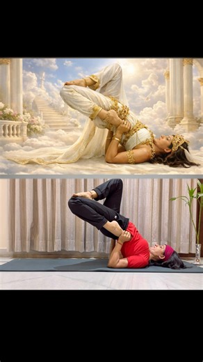 Bridge pose variation (not for beginners ) #yoga #asana #backbend #motivation #daily #shorts