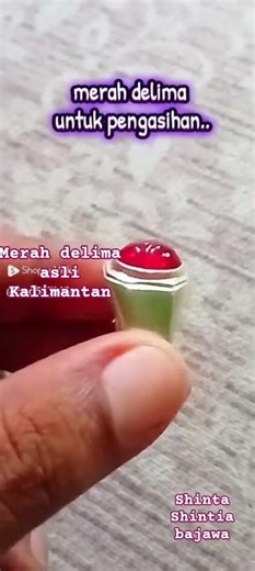batu mustika merah delima asli kalimantan