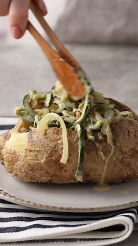 Turn simple baked potatoes into satisfying meals with four topping styles