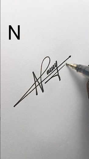 N letter stylish signature making tutorial #easysignature #howtosign #autographs