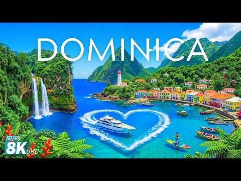 DOMINICA 8K Aerial 🇩🇲 🌋 Nature Island, Rainforests & From Volcanoes to Caribbean Paradise 🏝️