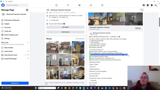 🚨 OFF-MARKET WHOLESALE DEAL – FLORENCE, CO 🚨 🔥 3 Bed / 2 Bath | 1,342 Sq Ft | Built 1895 | Detached 2-Car Garage 💰 Asking Price: $205,000 💸 ARV: $250,000 💵 Estimated Rent: $1,750/mo 💲 Potential Profit: ~$45,000 🏡 Zestimate: $245,000 📍 Location: Florence, CO ✅ Zero repairs needed – move-in ready condition! ✅ Off-market deal — ideal for a quick flip or turnkey rental ✅ Forced air gas heat, finished basement, detached garage carport ✅ Low property taxes ($791/year) ✅ Stucco & wood exterior
