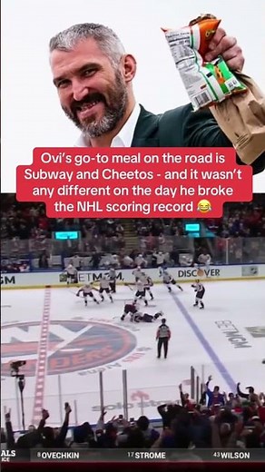 You knew Ovi was scoring today after he showed off his go-to pregame meal 🤩🔥