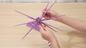 13.8 Inch Purple Christmas Burst Tree Topper Glittered 3D Burst Plastic Tree Topper Exploding Star Christmas Decoration for Home Ornaments Holiday Party Supplies