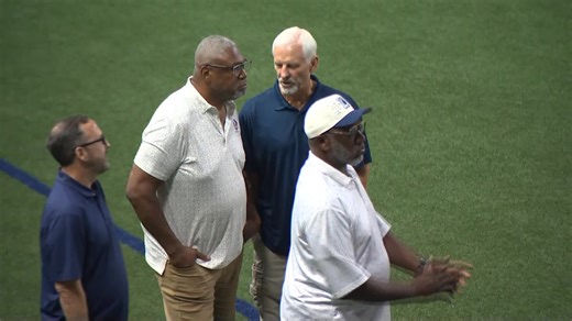 Cowboys legend Charles Haley watching practice on Wednesday. (No helmets were thrown in the direction of Jerry Jones, demanding Micah Parsons gets his contract.) | Mike Leslie