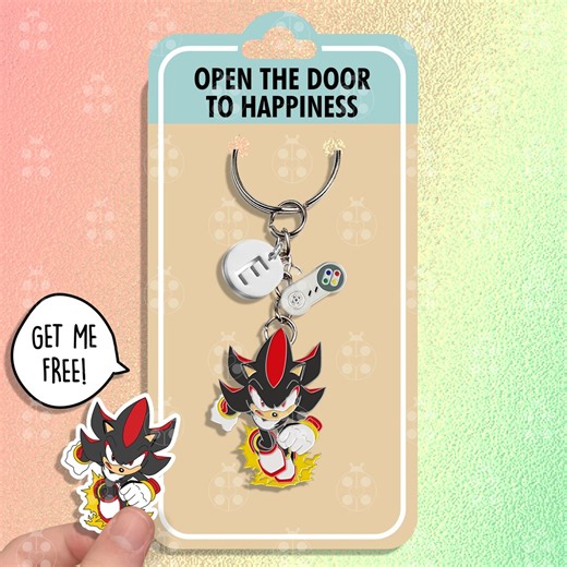 Shadow Hedgehog Game Keychain Gift Best Friends Keychains Game Hedgehog Funny Keychains Matching Keychains Lover Keyring Couple Keychain Set - Etsy