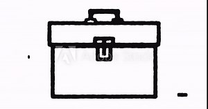 Toolbox outline icon animation footage/video. Hand drawn like symbol animated with motion graphic, can be used as loop item, has alpha channel and it's at 4K video resolution.