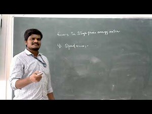 Errors and its compensation in single phase energy meter