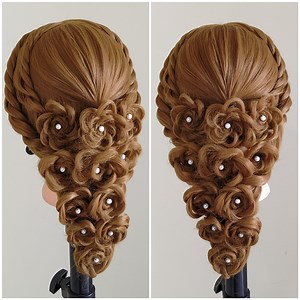 239K views · 12K reactions | Beautiful Floral Hairstyle Tutorial | Fashion & Beauty | Facebook