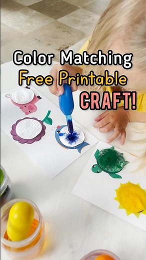 Such a fun way to learn colors! Free printable linked in description. #kidsactivities