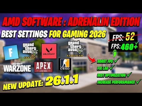 AMD Software Adrenalin Edition 26.1.1 Best Settings for Gaming (2026 Guide) | AMD 26.1.1 New Update!