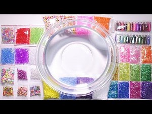 【ASMR】巨大クリアスライムにスライムパーツセットを全て混ぜてみた【音フェチ】