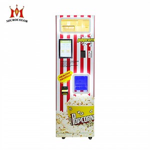 [Hot Item] Coin Operated Pop Corn Machine Automatic Hot Air Making Flavored Popcorn Vending Machine