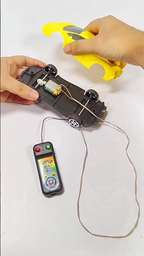 Remote control car vs DC motor car / RC car Powered by Remote control car / Unboxing Remote RC car