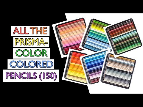 Complete List of 150 Prismacolor Premier Colored Pencils Names in Color Order