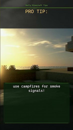 Minecraft tip: use campfires for smoke signals! 🔥